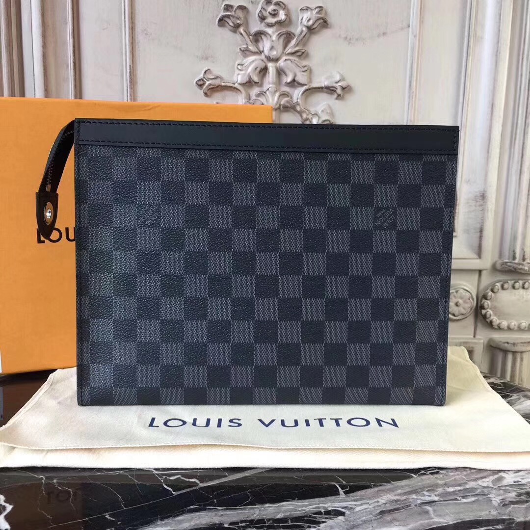 Louis Vuitton damier graphite pochette voyage mm-N41696-LV50788