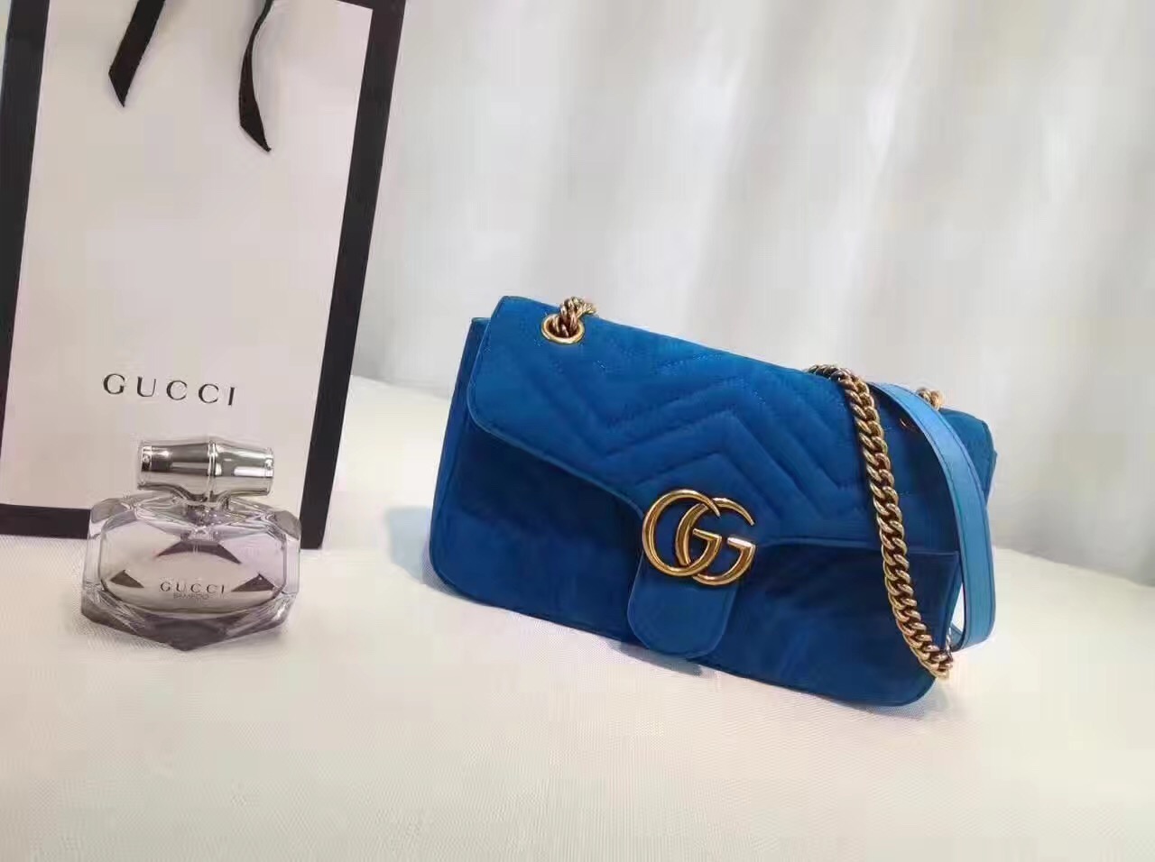 Gucci GG Marmont Velvet Shoulder Bag-443497-GU50246