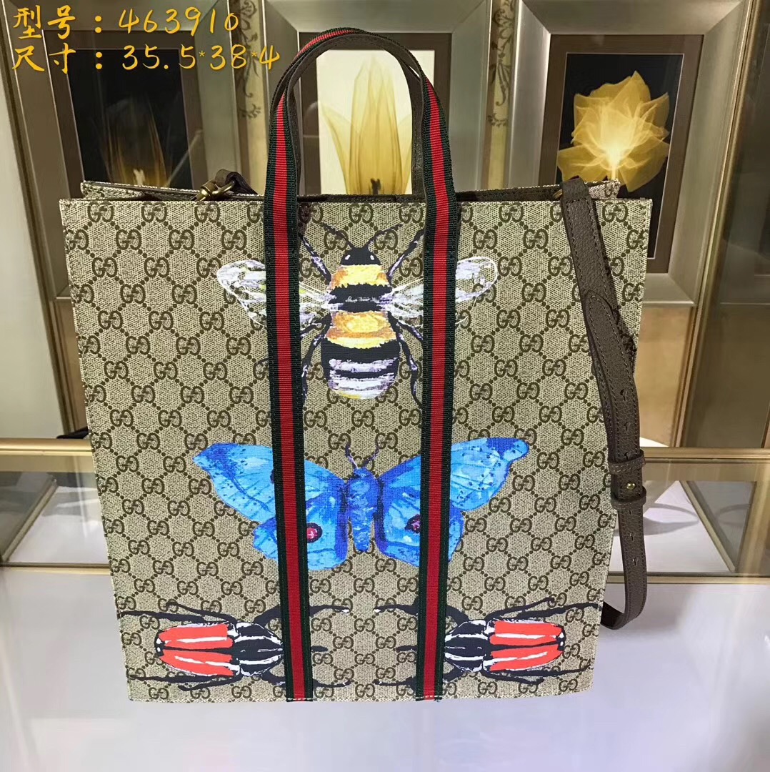 Gucci insect print GG Supreme bag-463910-GU50495 [GU50495] - $157.00USD ...