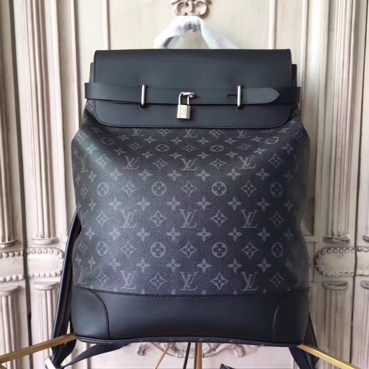 Louis Vuitton Monogram eclipse steamer backpack-M44052-LV50673