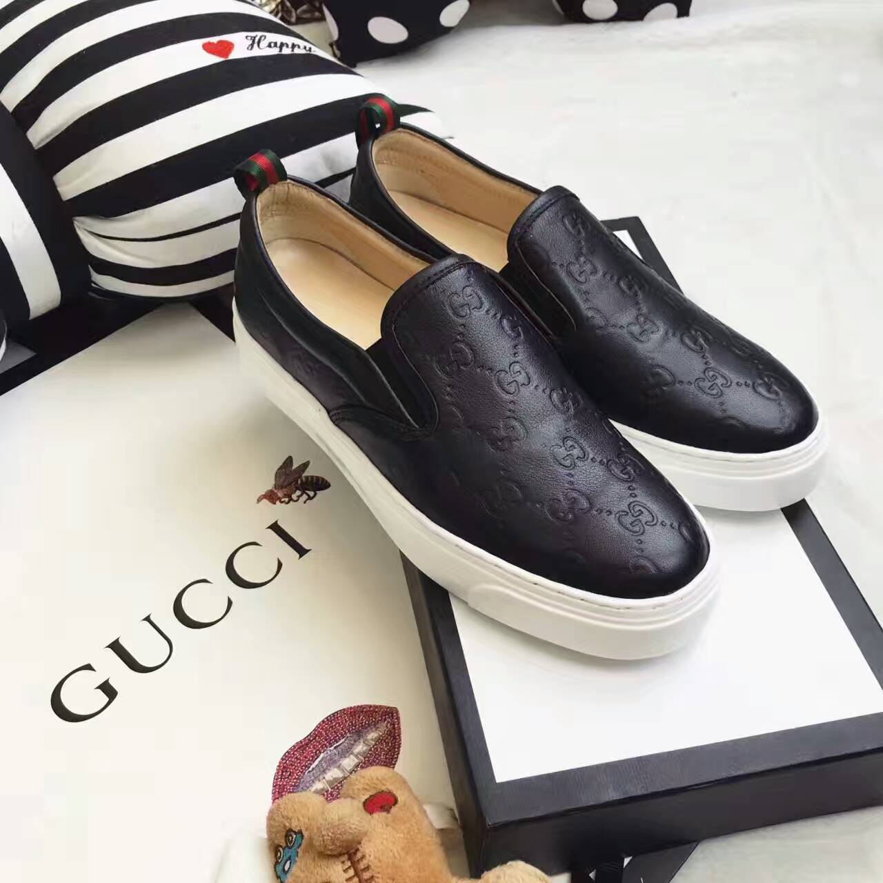 Gucci Signature slip-on Shoes-408510-SH50161 [SH50161] - $152.00USD ...